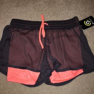 Gray and orange women’s champion shorts